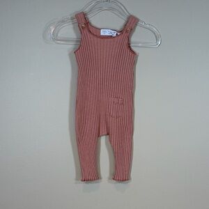 Zara Rust Ribbed Romper